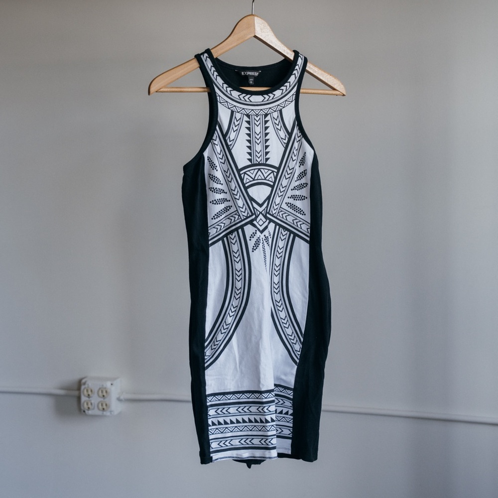Black and White Boho Dress